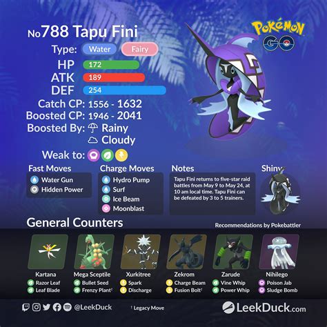 Leek Duck On Twitter Tapu Fini Returns To 5 Star Raid Battles From