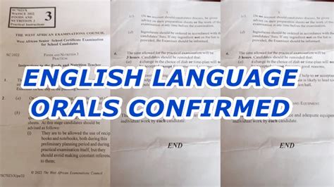 English Orals Confirmed Wassce Test Subscribe Youtube