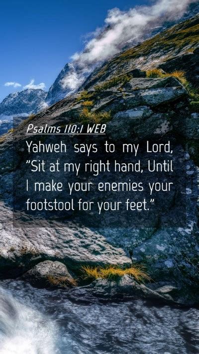 Psalms 110 1 WEB Mobile Phone Wallpaper Yahweh Says To My Lord Sit