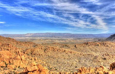 Skies over desert rocks at Big Bend National Park, Texas image - Free