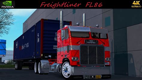 Freightliner FL86 White Machine Parts Haul Dallas To Longview PNG