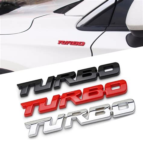 車徽標誌 Turbo 合金金屬酷字母字三維設計車標貼紙外飾配件 蝦皮購物