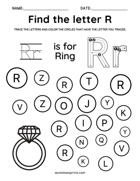 Printable Find The Letter R Worksheet Worksheetprints