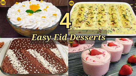 4 Easy Desserts No Bake Eggless Cold Desserts Eid Special By Aqsa