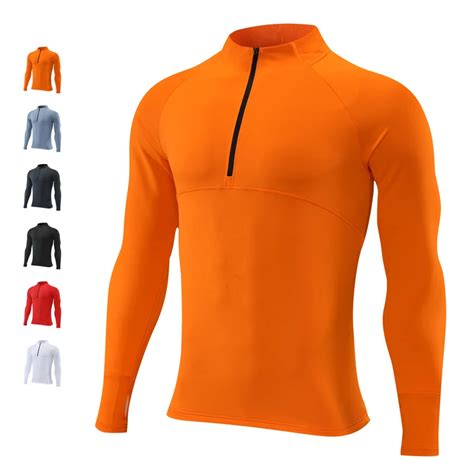 Camiseta Esportiva De Compress O Manga Comprida Masculina Pul Ver Z