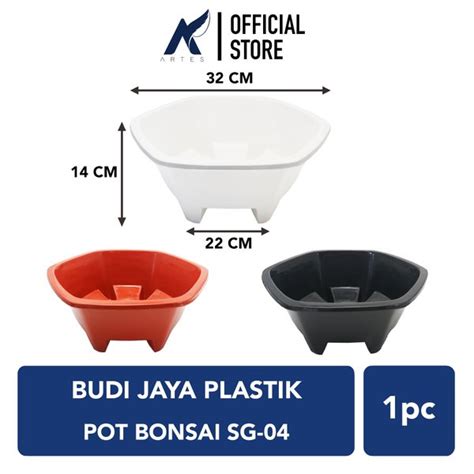 Jual Bjp Bonsai Sg Pot Tanaman Tumbuhan Hias Bunga Warna Hitam Putih