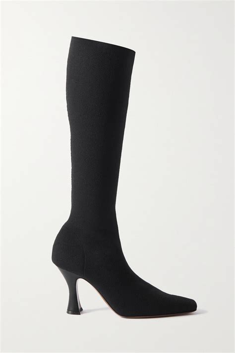 Neous Ran Stretch Knit Knee Boots In Black Lyst