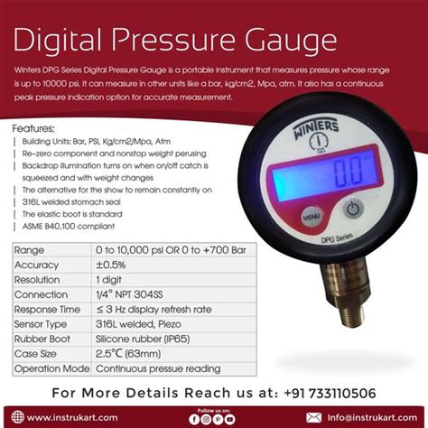 Instrukart Holdings On Twitter Winters Dpg Series Digital Pressure