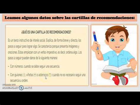 Escribimos una cartilla de recomendaciones parte 1 COMUNICACIÓN 5to