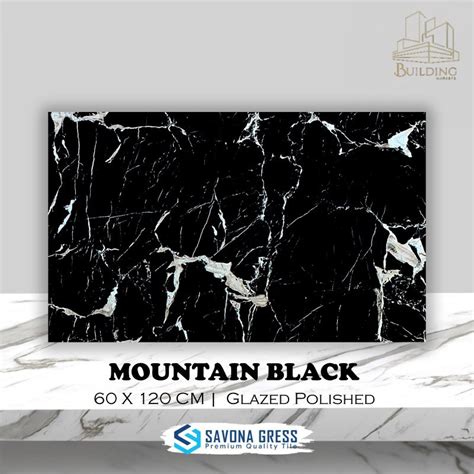 Jual Granite Lantai X Mountain Black Glossy Savona Gress Shopee