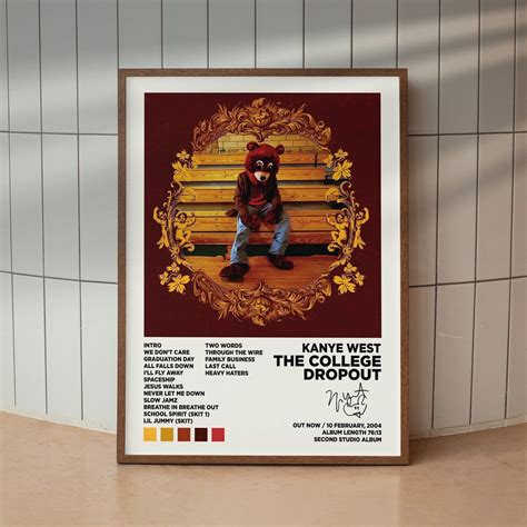 Kanye West The College Dropout Album Cover Art Poster Custom Poster