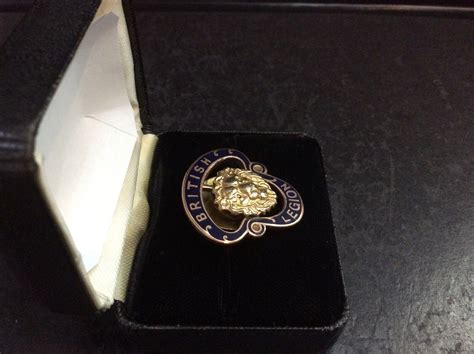 Vintage 9ct Gold And Enamel British Legion Lapel Badge 807g Bm Co Hm