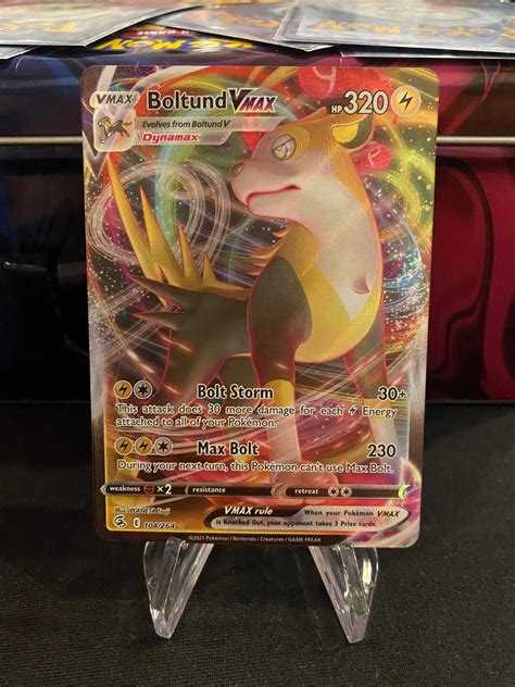 2021 Pokemon Boltund Vmax Full Art Fusion Strike 104 Of 264 Holo Mint