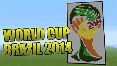 Fifa World Cup 2014 Brazil Logo Pixel Art Minecraft 🍭 Descubra As