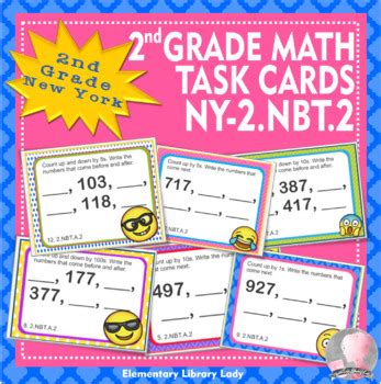 New York Math Ny Nbt Nd Grade Task Cards Skip Counting Within