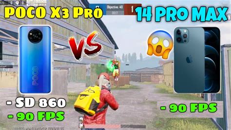 Poco X3 Pro Vs Iphone 14 Pro Max 😱 Pubg Tdm Test 🔥 Cheap 90 Fps Vs