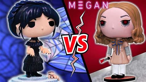 100 DIY M3gan vs Miércoles Merlina Addams Crea tu propia Funko Pop