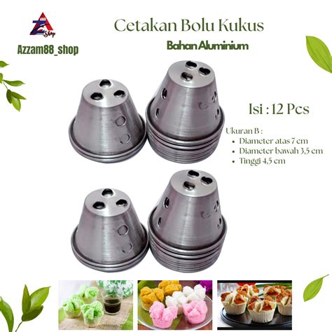 CETAKAN BOLU KUKUS Alumunium Ukuran B COD Isi 12 Pcs Lazada Indonesia