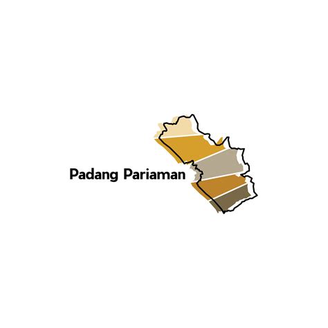 padang pariaman map vector map  indonesia country colorful design