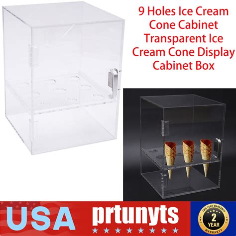 Holes Ice Cream Cone Cabinet Transparent Ice Cream Cone Display