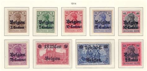 Belgium First Series Of Occupation Stamps Obp Cob Oc Catawiki