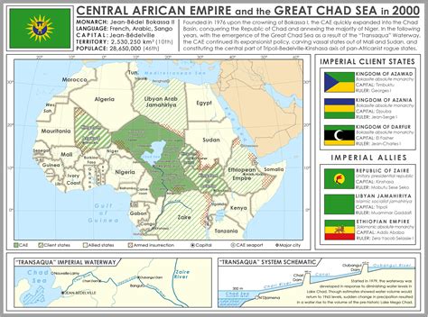 Central African Empire and the Great Chad Sea : r/imaginarymaps