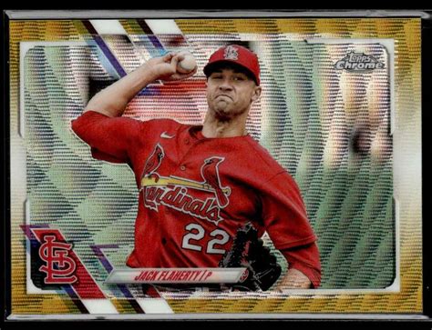 Jack Flaherty Topps Chrome Gold Wave Refractor St Louis