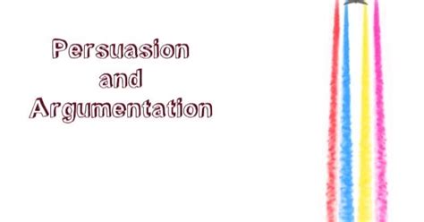 Argumentation and Persuasion