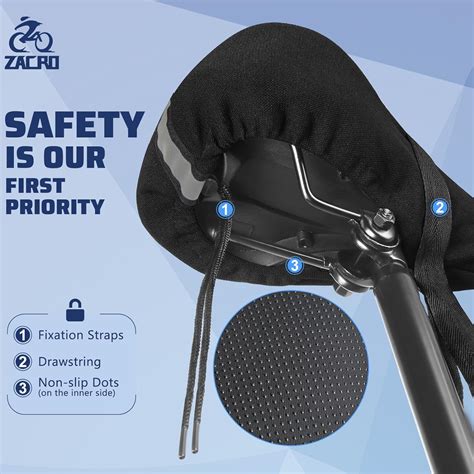 Zacro Bike Seat CushionUpgrade Memory Foam Padding Bicycle Seat Cover