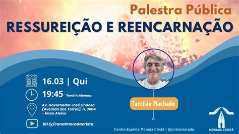 RESSURREIÇÃO E REENCARNAÇÃO Tarcísio Machado Palestra Pública YouTube