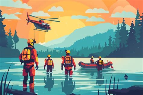 rescue boat city psd high quality  psd templates