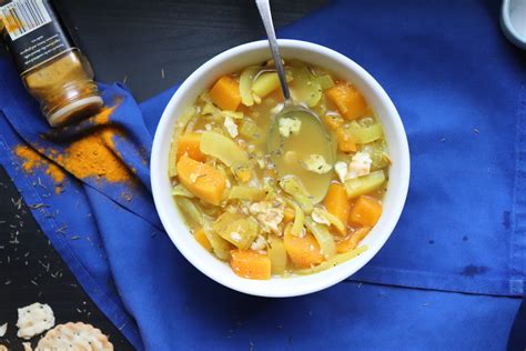 Cold Weather Cabbage Soup with Butternut Squash and Turmeric - Very