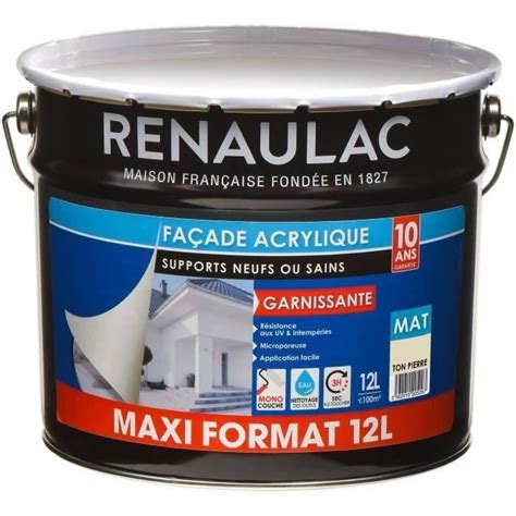 Renaulac Peinture Fa Ade Acrylique Monocouche Ton Pierre Garantie