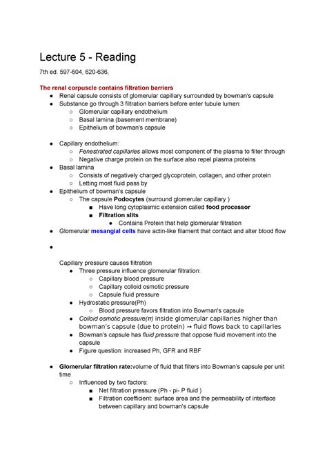 PSL300 UTSG Reading Notes Part1 Endocrinology Lecture 5 Reading