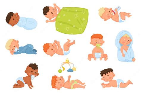 Desenho De Crianças Bebês - Bebês de desenhos animados, bebês recém-nascidos fofos, crianças ...