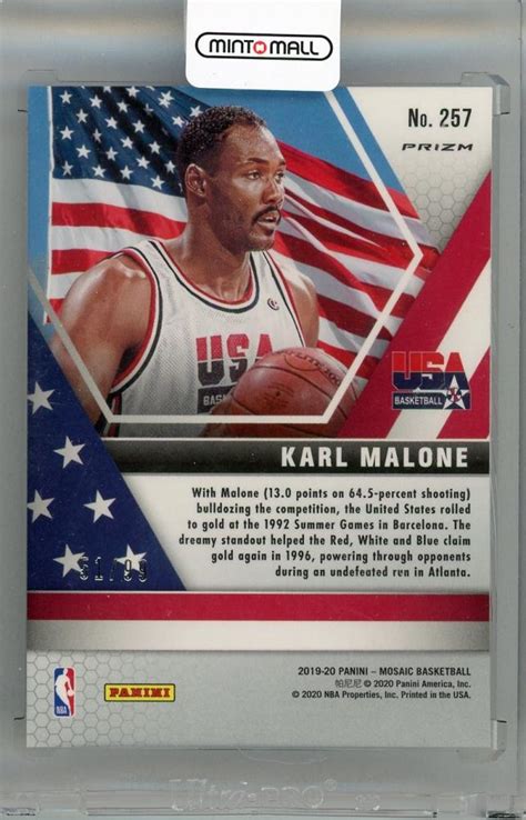 ミントモール Mint 新宿店 2019 20 Panini Mosaic Mosaic Blue 257 Karl Malone