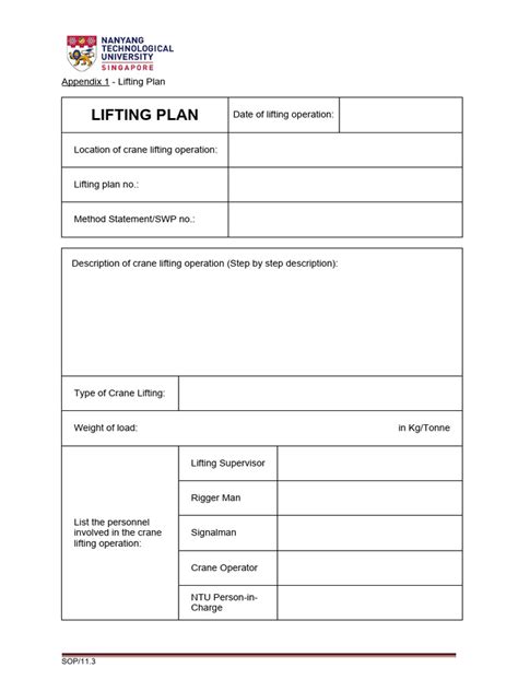 Lifting Plan - Crane Lifting Operation 11 4 | PDF | Crane (Machine ...