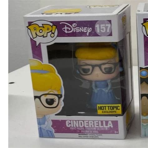 NEW Disney Funko Pop 157 Cinderella With Glasses Hot Topic Exclusive In 2025 Funko Pop