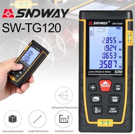 Sndway 50m70m100m120m Handheld Digital Laser Distance Meter Portable