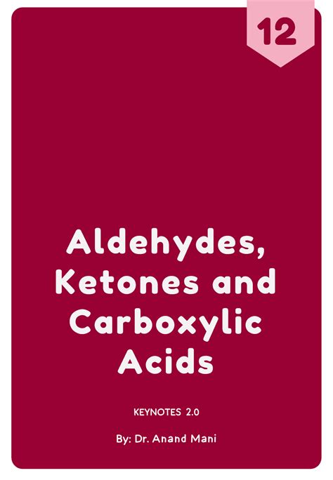 Aldehydes Ketones And Carboxylic Acids 01 Aldehydes Ketones And