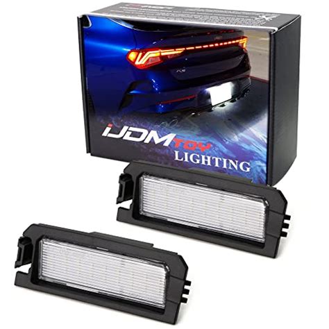 IJDMTOY OEM Fit 3W Full LED License Plate Light Kit Compatible With