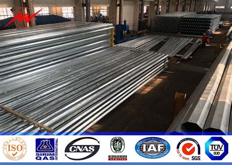 ft single circuit angle type steel tubular pole mm thickness