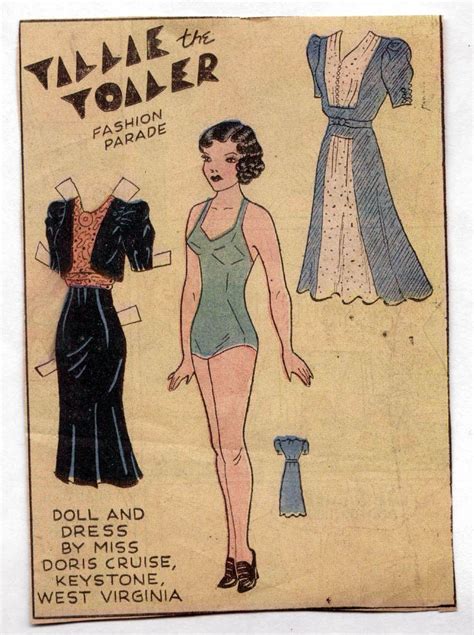 1940s Tillie The Toiler The Fashion Parade Vintage Paper Dolls Paper