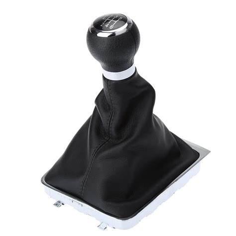 Buy Black 6 Speed Car Move Gear Knob Boot With Gaiter Frame For Vw Passat B6 Gear Move Knob Kit