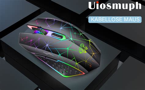 Uiosmuph V Kabellose Maus Ghz Gaming Maus Funkmaus Wiederaufladbar