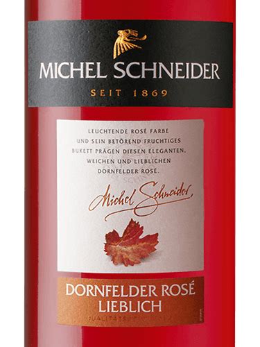 Michel Schneider Dornfelder Rosé Lieblich Vivino US