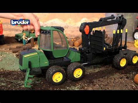 Bruder John Deere 1210E Forwarder With 4 Logs And Grab Playpolis