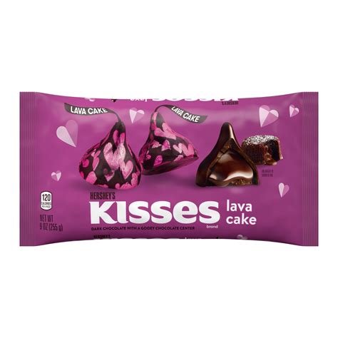 Hersheys Kisses Lava Cake Filled Dark Chocolate Candy Valentines