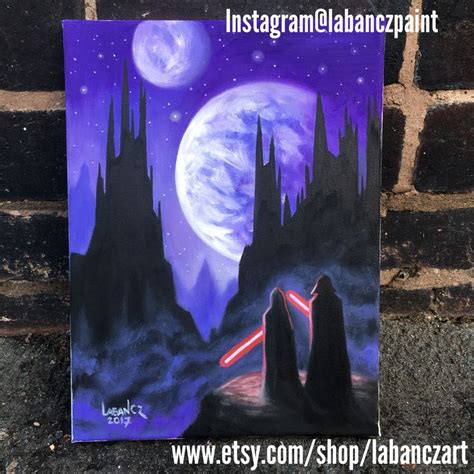 Sith Lords Oil Painting On Stretched Canvas Instagram Labanczpaint