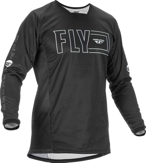 Fly Racing Kinetic Fuel Jersey Black White Aomc Mx